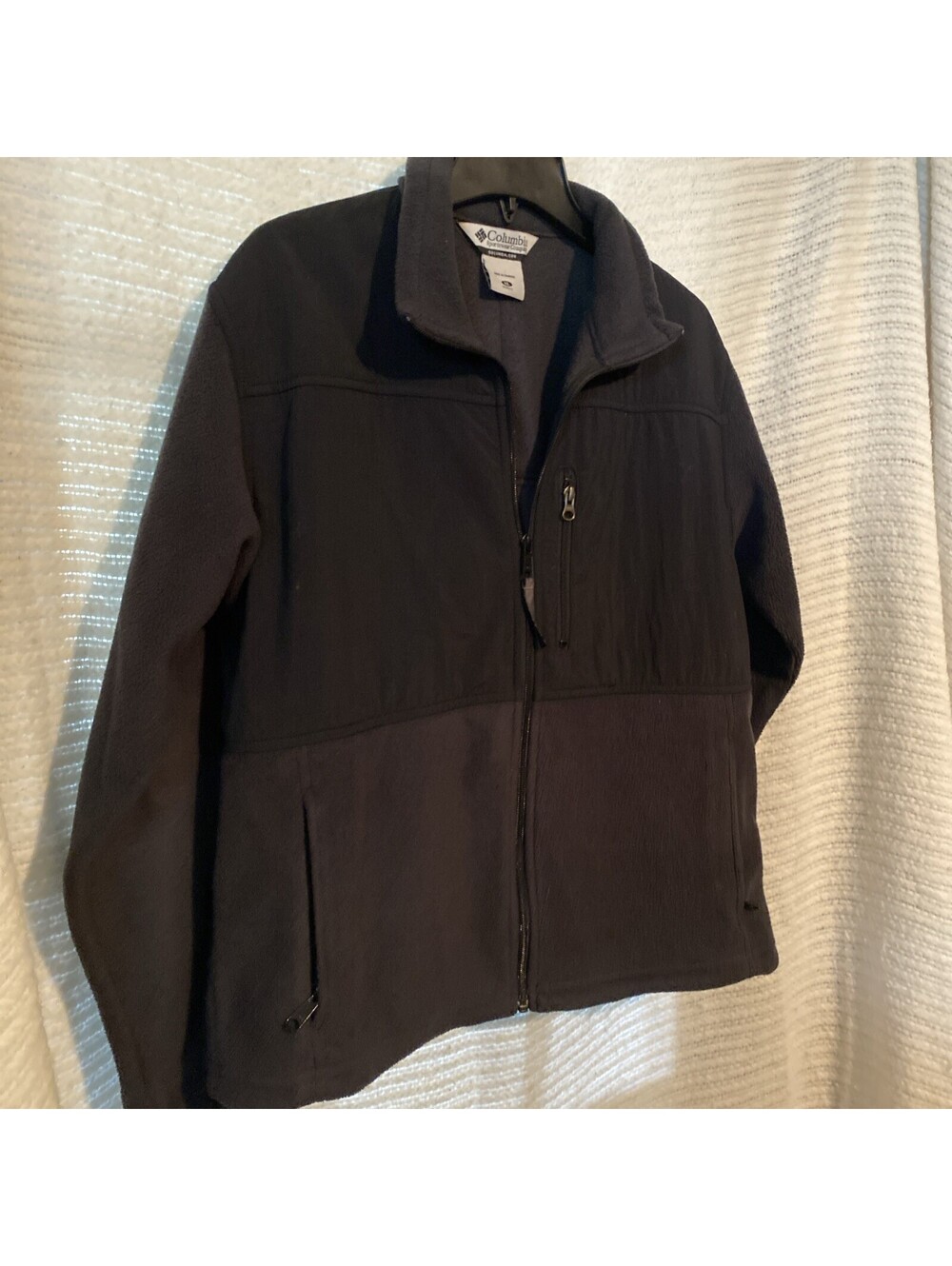 Black Boxy Columbia Zip Up Fleece Jacket Womens Size XG